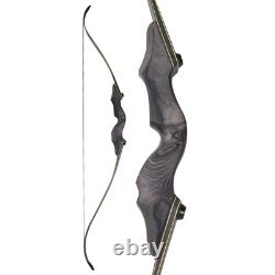 60 Archery Recurve Bow 25-65lbs Takedown Wood Right Left Hand Hunting Target