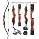 60'' Archery Recurve Bow 30-50lbs Carbon Arrows Takedown Wooden Hunting Target
