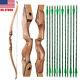 60 Archery Recurve Bow 30-50lbs Limbs Wooden Takedown Bow For Archery Target