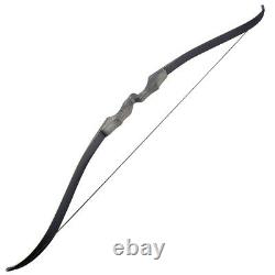 60 Archery Recurve Bow Takedown 25-60lbs Wooden Riser Archery Hunting Shooting