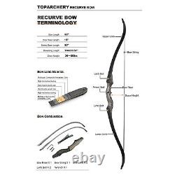 60'' Archery Recurve Bow Takedown Bow Hunting Bow and Arrow Set Adult Target