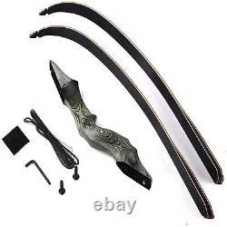 60'' Archery Recurve Bow Takedown Bow Hunting Bow and Arrow Set Adult Target