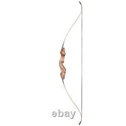 60'' Archery Recurve Bow Wooden Bow and Arrows for Right Hand Hunting 30-50lbs