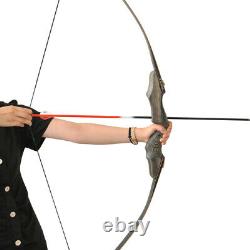 60'' Archery Recurve Bow Wooden Riser Takedown 35-60lbs Hunting Shooting Target