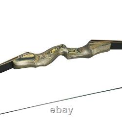 60'' Archery Recurve Bow Wooden Riser Takedown 35-60lbs Hunting Shooting Target
