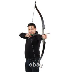 60 Archery Takedown Recurve Bow Longbow Wooden Riser 30-50lb for Adult Hunting