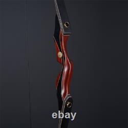 60 Archery Wooden Riser Hunting Bow 30-50lbs Takedown Recurve Bow RH Arrows