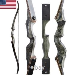 60 Hunting Recurve Bow 20-60lbs Limbs Takedown Wooden Archery Target Shooting