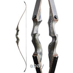 60 Hunting Recurve Bow 20-60lbs Limbs Takedown Wooden Archery Target Shooting