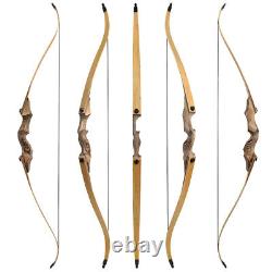 60 Hunting Recurve Bow 20-60lbs Limbs Wooden Takedown Bow Archery Target Shoot