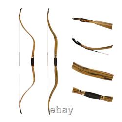 60'' Ming Bow Sicai Black&White Ebony Recurve Bow Horse Bow Practice Hunting Bow