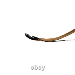 60'' Ming Bow Sicai Black&White Ebony Recurve Bow Horse Bow Practice Hunting Bow