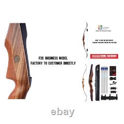 60 One-Piece Wooden Hunting Bow Kit Right-Handed and Ready to Hunt