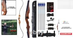 60 One-Piece Wooden Hunting Bow Kit Right-Handed and Ready to Hunt