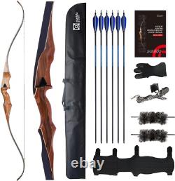 60 One-Piece Wooden Hunting Bow Kit Right-Handed and Ready to Hunt