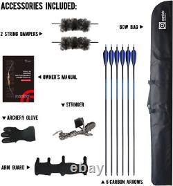 60 One-Piece Wooden Hunting Bow Kit Right-Handed and Ready to Hunt