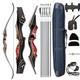 60 Portable Takedown Recurve Bow Kit Adult Archery Hunting Set 45lbs