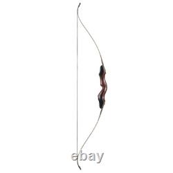 60 Recurve Bow 25-50lbs Takedown Wooden Left Hand Bow Archery Outdoor Hunting