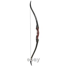 60 Recurve Bow 25-50lbs Takedown Wooden Left Hand Bow Archery Outdoor Hunting