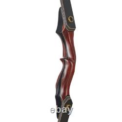 60 Recurve Bow 25-50lbs Takedown Wooden Left Hand Bow Archery Outdoor Hunting