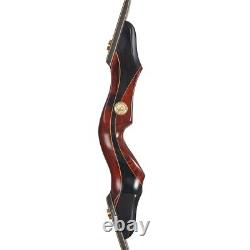 60 Recurve Bow 25-50lbs Takedown Wooden Left Hand Bow Archery Outdoor Hunting