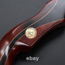 60 Recurve Bow 25-50lbs Takedown Wooden Left Hand Bow Archery Outdoor Hunting