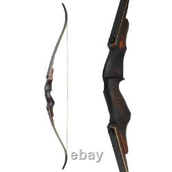 60 Recurve Bow Archery Takedown Wooden Riser 25-60lbs Limbs American Hunting US