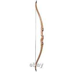 60'' Recurve Bow Arrows 30-50Lbs Wooden Takedown Bow Archery Hunting Shooting