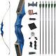 60 Recurve Bow Set Archery Takedown 20-60lbs Bamboo Core Limbs Hunting Target