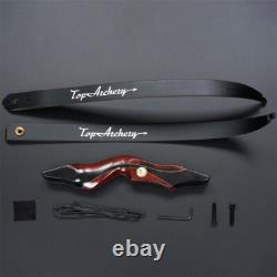 60 Recurve Bow Takedown Left Hand Bow 25-50lbs Wooden Riser Outdoor Hunt Target