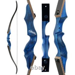 60 Takedown Recurve Bow 20-60lbs Limbs Wooden Archery Hunting Target RH LH