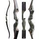 60 Takedown Recurve Bow 20-60lbs Wooden Longbow Archery Hunting Black Hunter