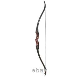 60 Takedown Recurve Bow 25-50lbs Left Hand 15 Wooden Riser Outdoor Hunting Bow