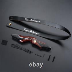 60 Takedown Recurve Bow 25-50lbs Left Hand 15 Wooden Riser Outdoor Hunting Bow