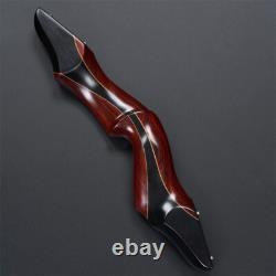 60 Takedown Recurve Bow 25-50lbs Left Hand 15 Wooden Riser Outdoor Hunting Bow