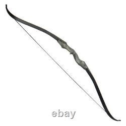 60 Takedown Recurve Bow 25-60lbs Limbs Wooden Riser Hunting Archery Target