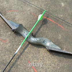 60 Takedown Recurve Bow 25-60lbs Limbs Wooden Riser Hunting Archery Target