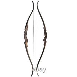 60 Takedown Recurve Bow 25-60lbs Wooden Archery Shooting American Hunting
