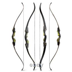 60 Takedown Recurve Bow 25-60lbs Wooden Handle Archery American Hunting Target