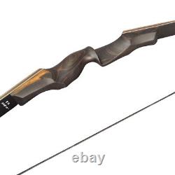 60 Takedown Recurve Bow 25-60lbs Wooden Riser Archery American Hunting Target