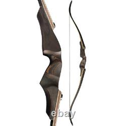 60 Takedown Recurve Bow 25-60lbs Wooden Riser Archery American Hunting Target