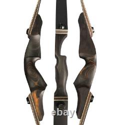 60 Takedown Recurve Bow 25-60lbs Wooden Riser Archery American Hunting Target