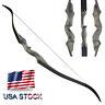 60 Takedown Recurve Bow 25-60lbs Wooden Riser Archery Hunting Shooting Target