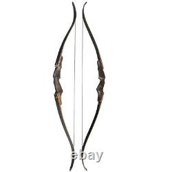 60 Takedown Recurve Bow 25-60lbs Wooden Riser Limbs Archery Hunting Shooting