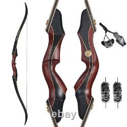 60 Takedown Recurve Bow 30-50lbs Hunting Bows Archery Wooden Longbow Shooting