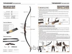 60 Takedown Recurve Bow 30-60lbs RH Archery Outdoor Bow Hunting Shooting Target