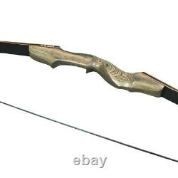 60'' Takedown Recurve Bow 45lbs Wooden Adult Hunting Archery Shooting Target