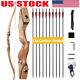 60 Takedown Recurve Bow Kit 30-50lbs Wooden Riser For Archery Target Practice