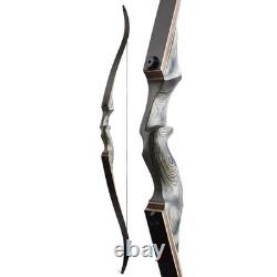 60 Takedown Recurve Bow Set 50lbs Archery Arrows American Hunting Black Hunter