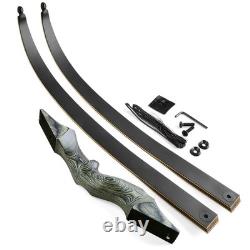 60 Takedown Recurve Bow Set 50lbs Archery Arrows American Hunting Black Hunter